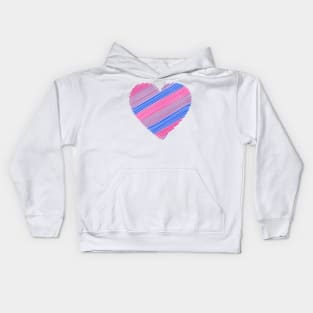 Bisexual flag heart Kids Hoodie